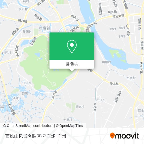 西樵山风景名胜区-停车场地图