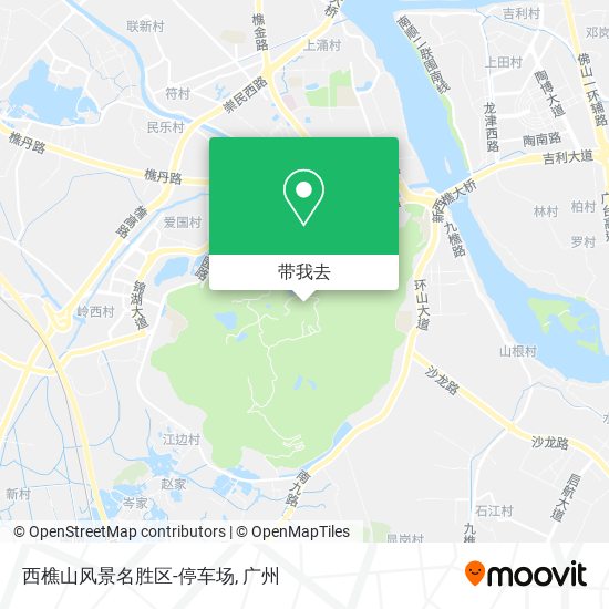 西樵山风景名胜区-停车场地图