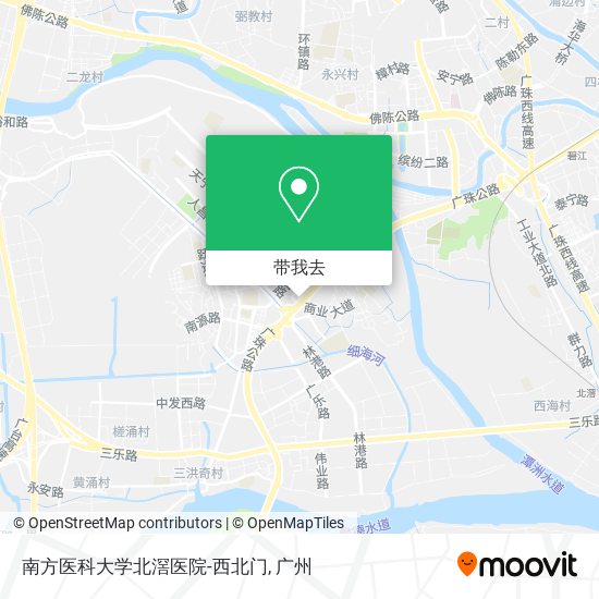 南方医科大学北滘医院-西北门地图