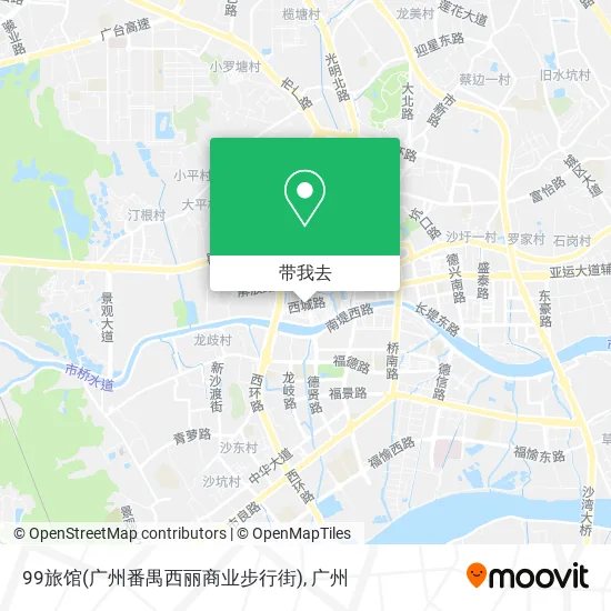 99旅馆(广州番禺西丽商业步行街)地图