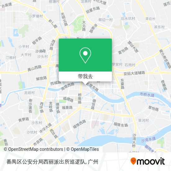 番禺区公安分局西丽派出所巡逻队地图