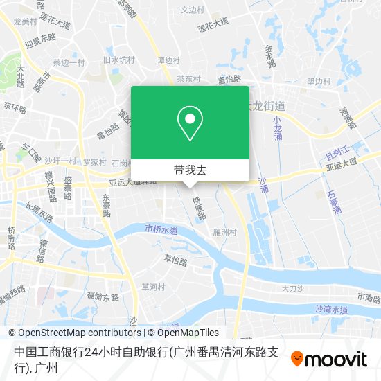 中国工商银行24小时自助银行(广州番禺清河东路支行)地图