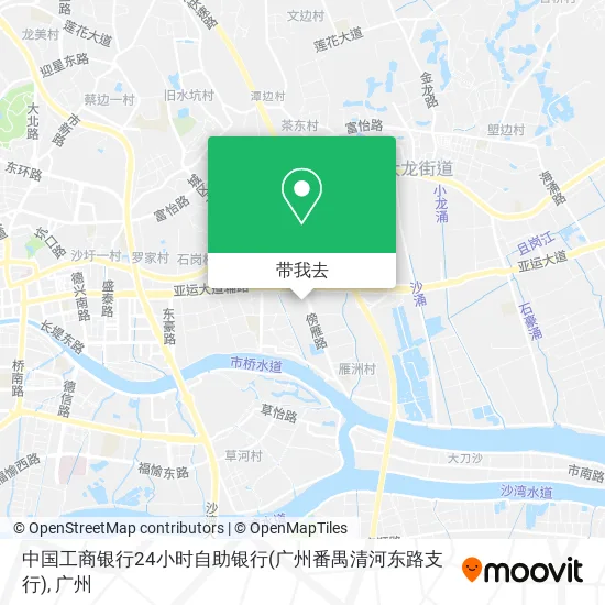 中国工商银行24小时自助银行(广州番禺清河东路支行)地图
