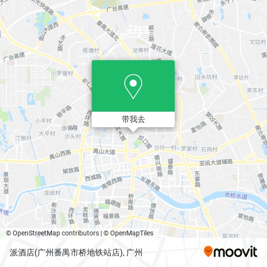 派酒店(广州番禺市桥地铁站店)地图