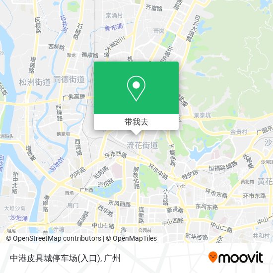 中港皮具城停车场(入口)地图