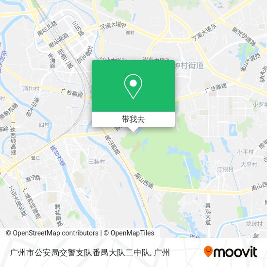 广州市公安局交警支队番禺大队二中队地图
