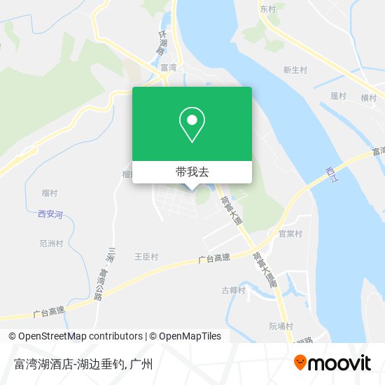 富湾湖酒店-湖边垂钓地图