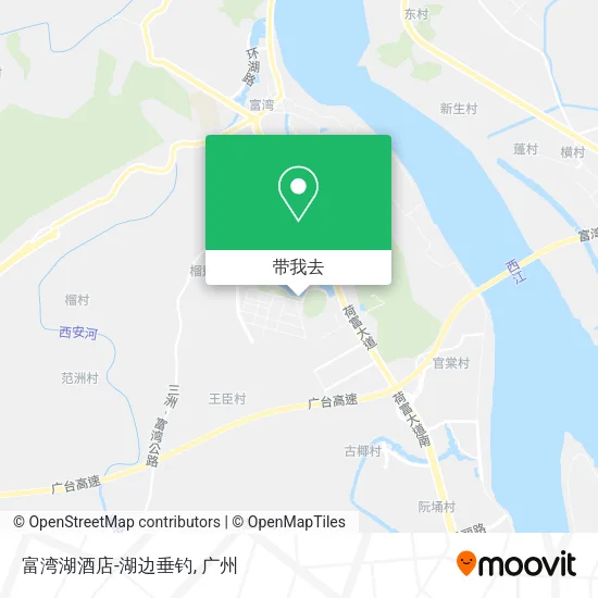 富湾湖酒店-湖边垂钓地图