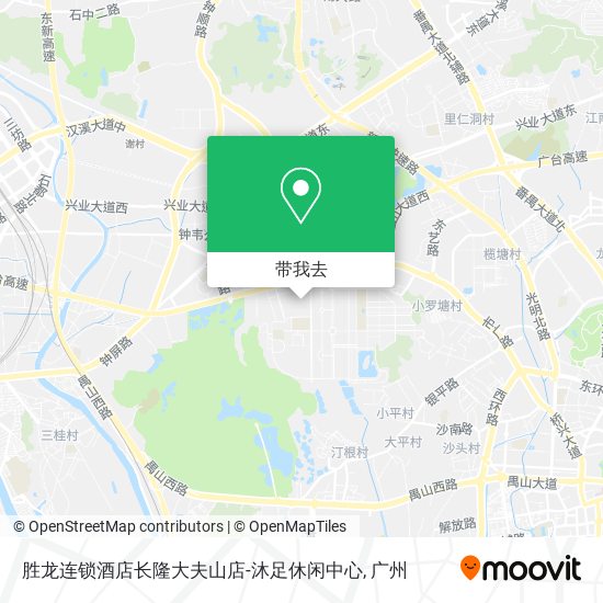 胜龙连锁酒店长隆大夫山店-沐足休闲中心地图