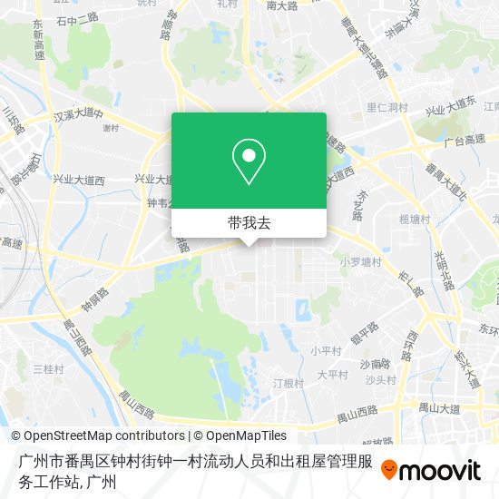 广州市番禺区钟村街钟一村流动人员和出租屋管理服务工作站地图