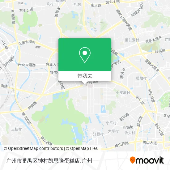 广州市番禺区钟村凯思隆蛋糕店地图