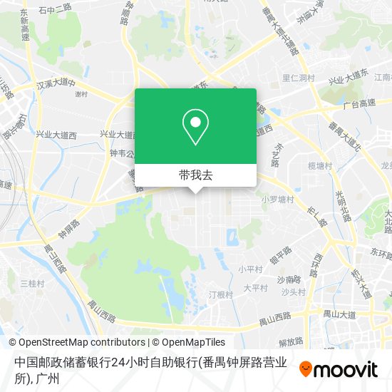 中国邮政储蓄银行24小时自助银行(番禺钟屏路营业所)地图