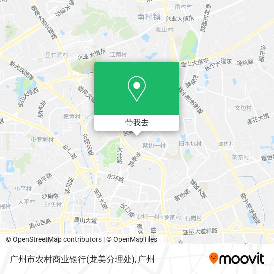 广州市农村商业银行(龙美分理处)地图