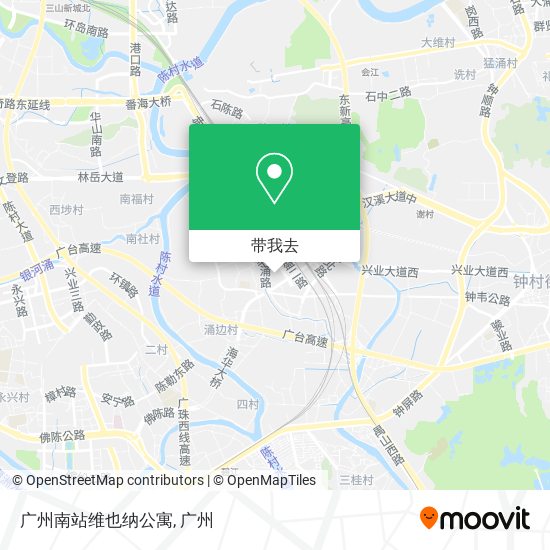 广州南站维也纳公寓地图