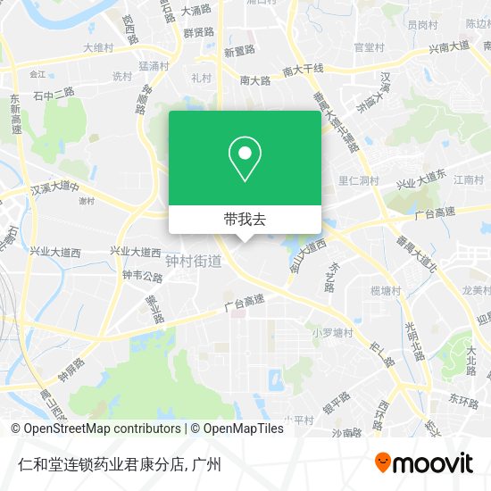 仁和堂连锁药业君康分店地图