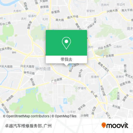 卓越汽车维修服务部地图