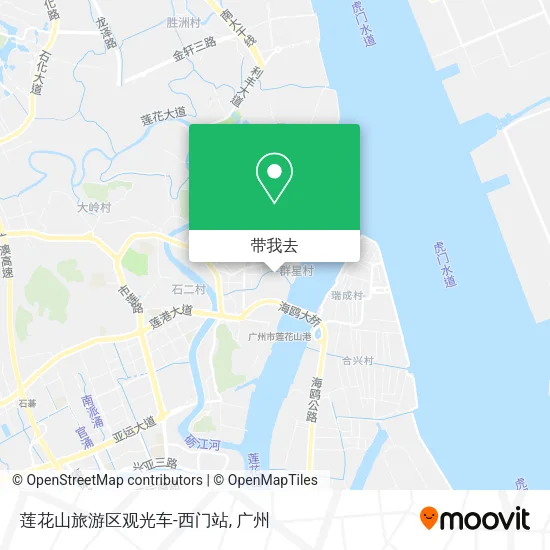 莲花山旅游区观光车-西门站地图