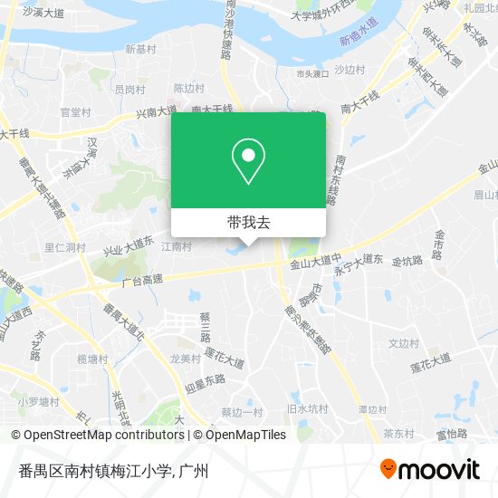 番禺区南村镇梅江小学地图