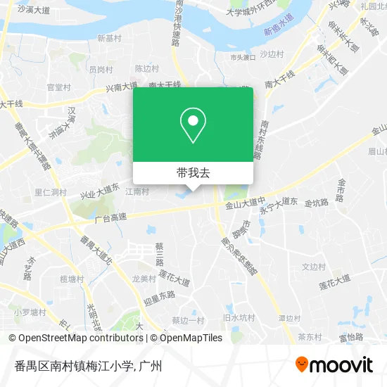 番禺区南村镇梅江小学地图