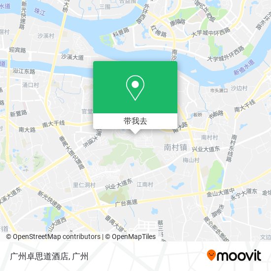 广州卓思道酒店地图