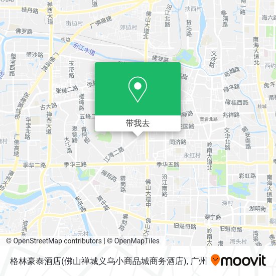 格林豪泰酒店(佛山禅城义乌小商品城商务酒店)地图