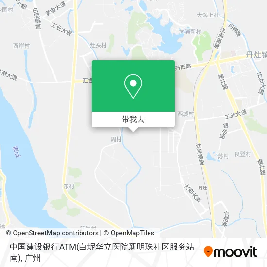 中国建设银行ATM(白坭华立医院新明珠社区服务站南)地图