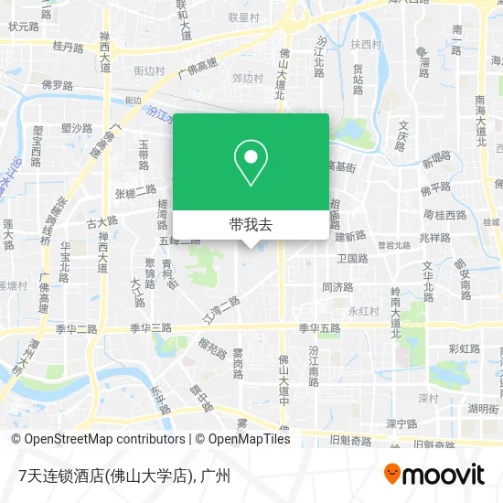 7天连锁酒店(佛山大学店)地图