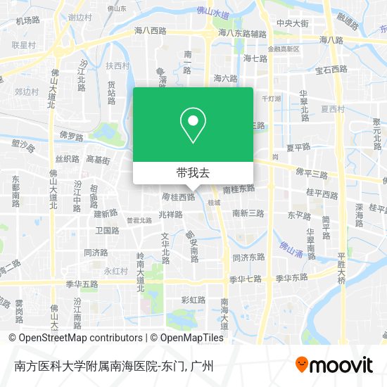 南方医科大学附属南海医院-东门地图