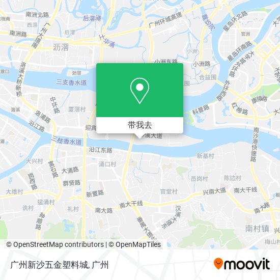 广州新沙五金塑料城地图
