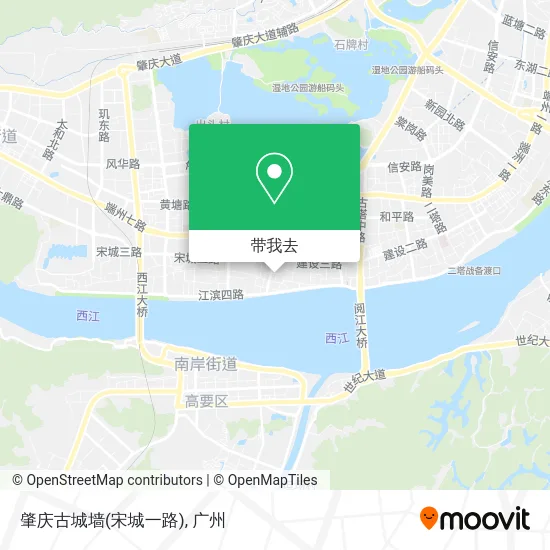 肇庆古城墙(宋城一路)地图