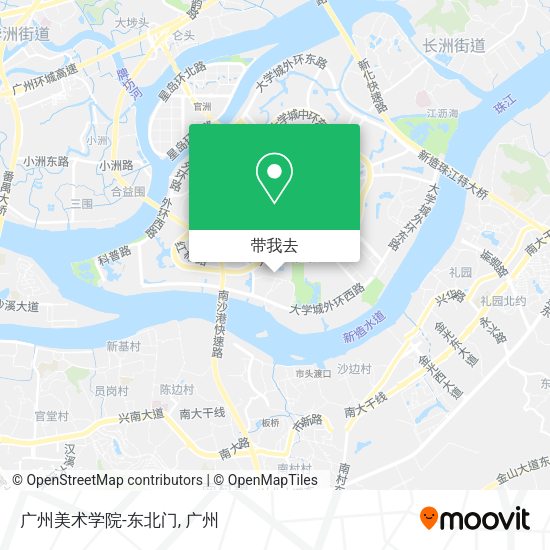 广州美术学院-东北门地图