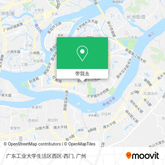 广东工业大学生活区西区-西门地图