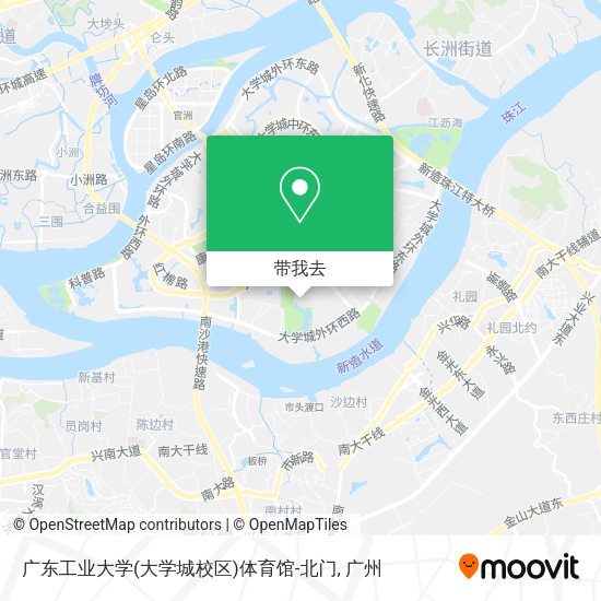 广东工业大学(大学城校区)体育馆-北门地图