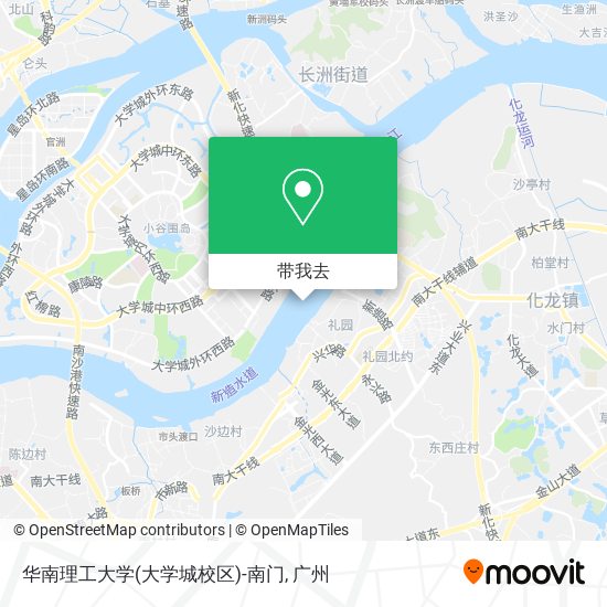 华南理工大学(大学城校区)-南门地图