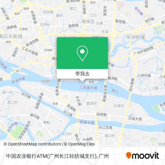 中国农业银行ATM(广州长江轻纺城支行)地图