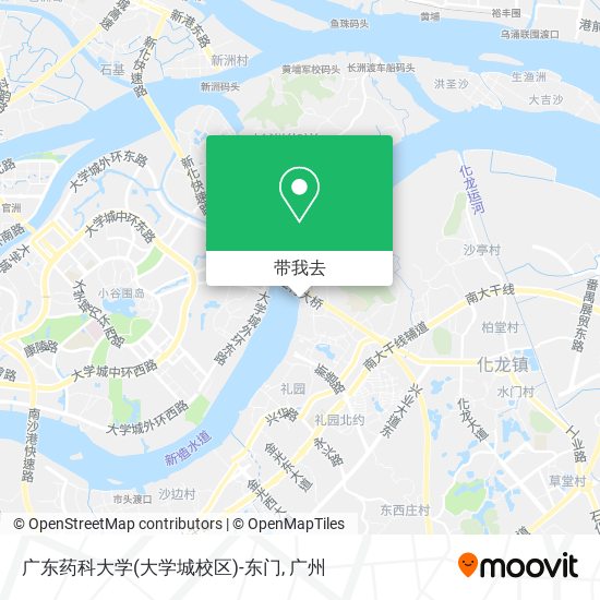 广东药科大学(大学城校区)-东门地图