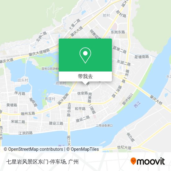 七星岩风景区东门-停车场地图