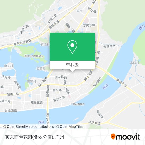 顶东面包花园(叠翠分店)地图