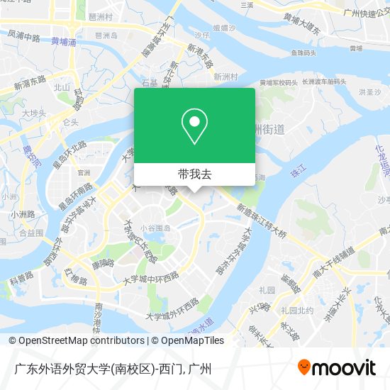 广东外语外贸大学(南校区)-西门地图