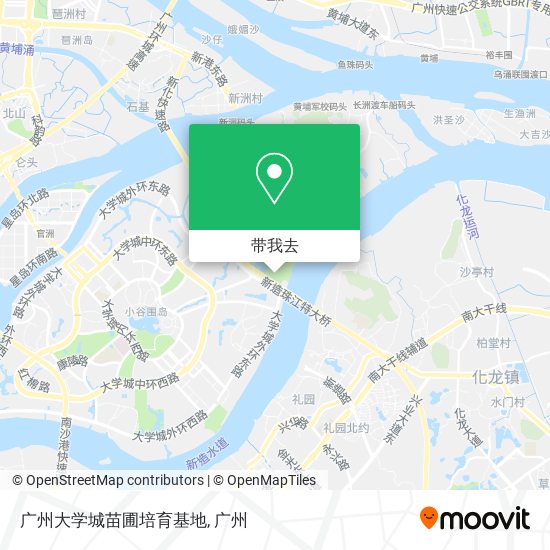 广州大学城苗圃培育基地地图