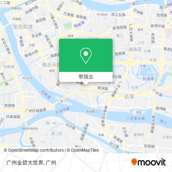 广州金碧大世界地图