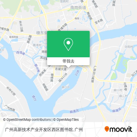 广州高新技术产业开发区西区图书馆地图