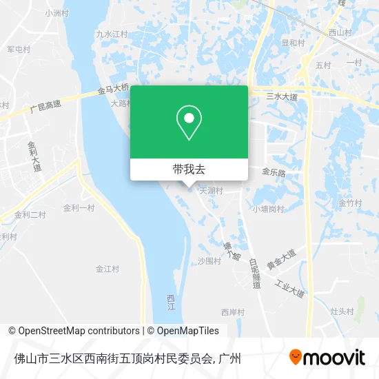 佛山市三水区西南街五顶岗村民委员会地图