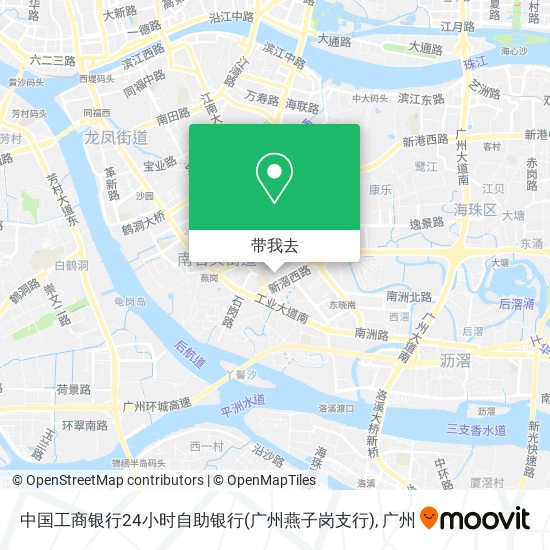 中国工商银行24小时自助银行(广州燕子岗支行)地图