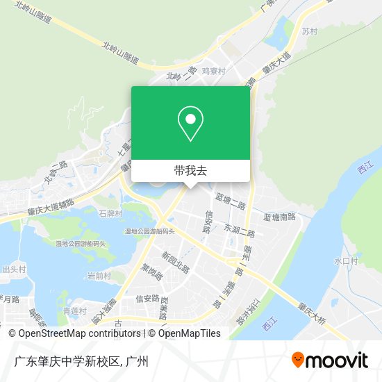 广东肇庆中学新校区地图