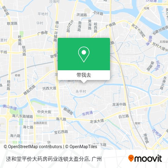 济和堂平价大药房药业连锁太盈分店地图