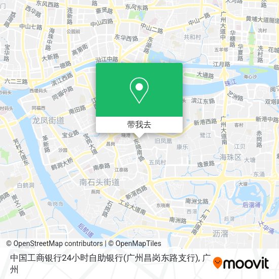 中国工商银行24小时自助银行(广州昌岗东路支行)地图