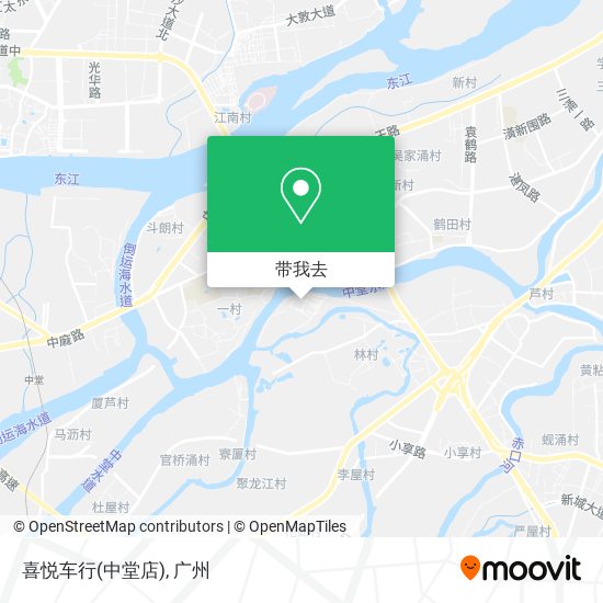 喜悦车行(中堂店)地图