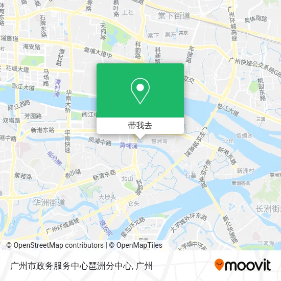 广州市政务服务中心琶洲分中心地图