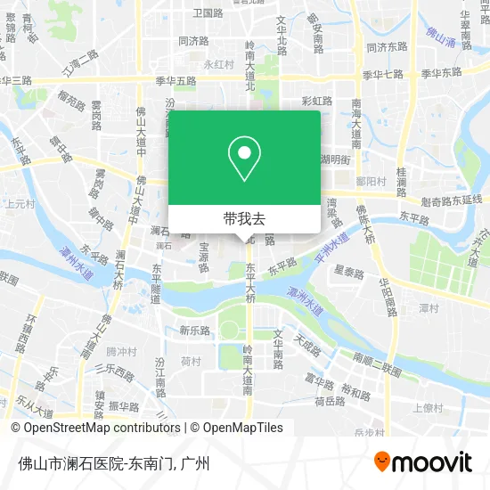 佛山市澜石医院-东南门地图